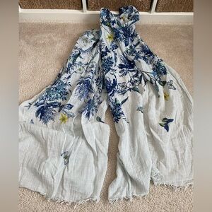 Gap Floral Butterfly Scarf